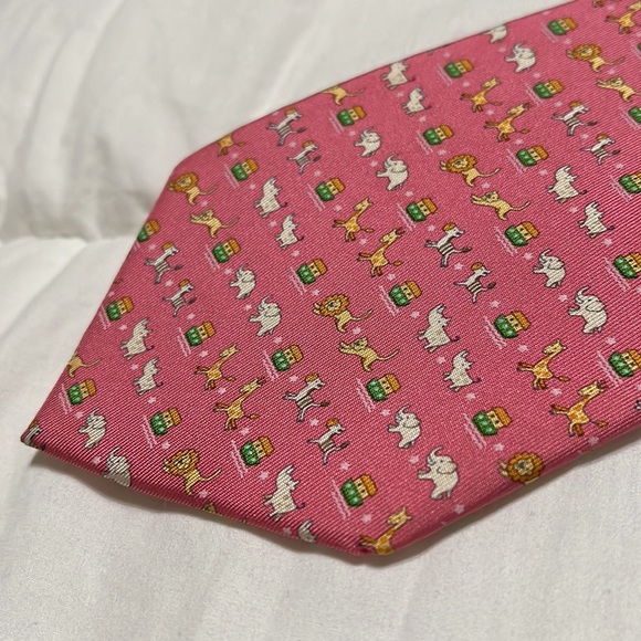 Salvatore Ferragamo silk tie. Made in Italy. - Picture 4 of 4